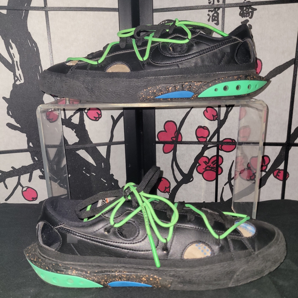 Nike Off-white Low Blazer Black and Green Sneakers